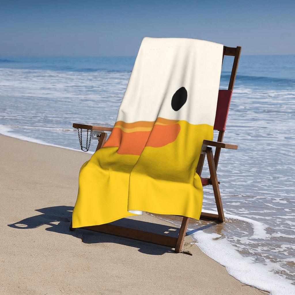 1 Cute Duck Face Beach Towel Single Sided 2D Print Quick Dry Soft Microfiber Towel For Beach Pool Spa Travel Decor Playful Gift