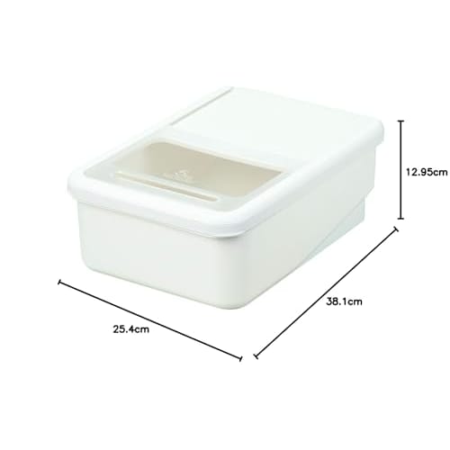 Pearl Metal Drawer Storage Rice Container, 5kg Capacity, with 1-cup Rice Cup, HB-5423