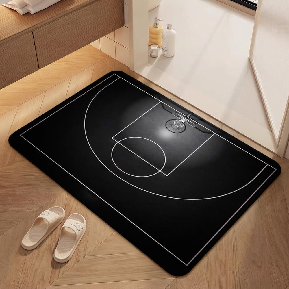 Basketball Court Patterned Rug Soundproof Noisereducing Carpet For Study Reading Area Home Party Decor Halloween Gift