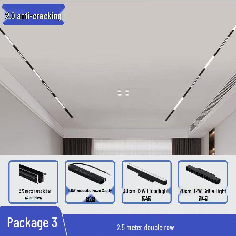 Shatterproof Magnetic Spotlight 2.0: Dual-Sided Energy-Efficient Aluminum Track Light for Living Rooms
