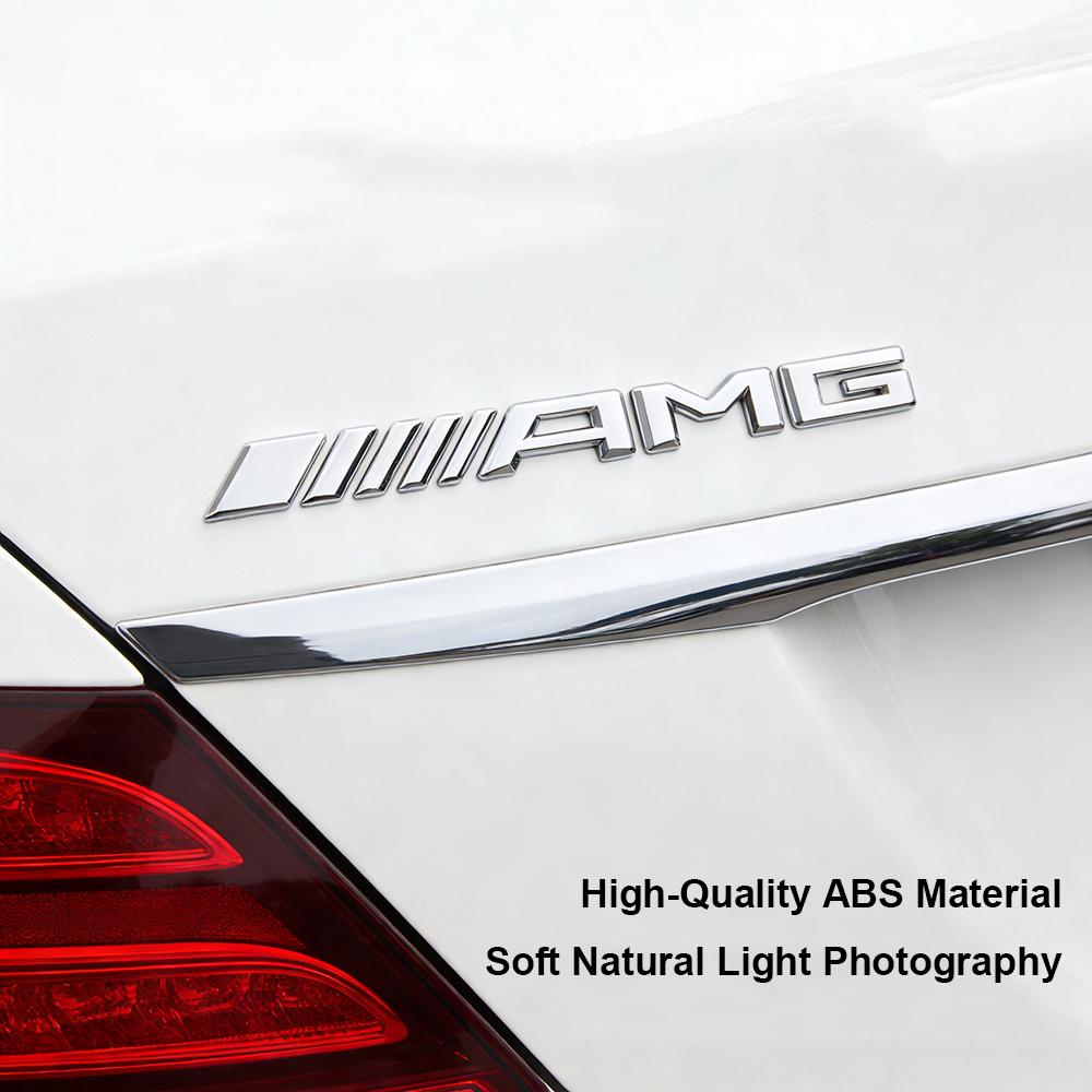 3D ABS Car Letters Logo AMG Badge Rear Trunk Emblem Sticker for Mercedes Benz AMG A B C E G W211 W203 W204 W210 W124