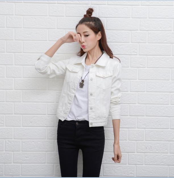 Liengoron Womens Casual Long Sleeve Slim Button Lapel Hole Mid Long Denim Jacket Liengoron Womens Casual Long Sleeve Slim Button Lapel Hole Mid Long Denim Jacket