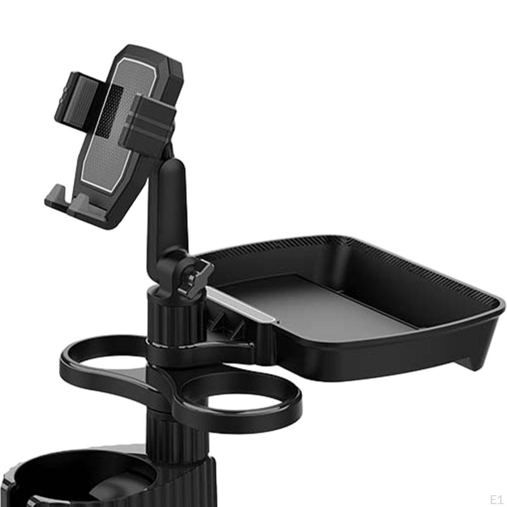 Car Cup Holder Adapter with Phone And Food Tray