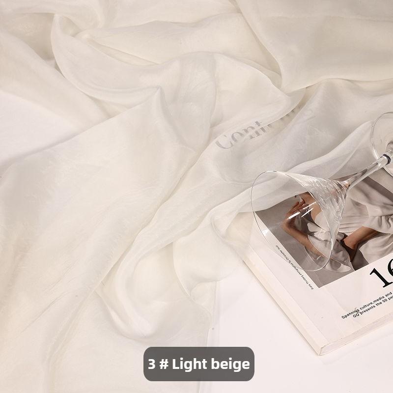 Skin-friendly Organza Fabric Per Meter for Clothes Skirts Dresses DIY Sewing Summer Translucent Soft Cloth Needlework Thin Plain