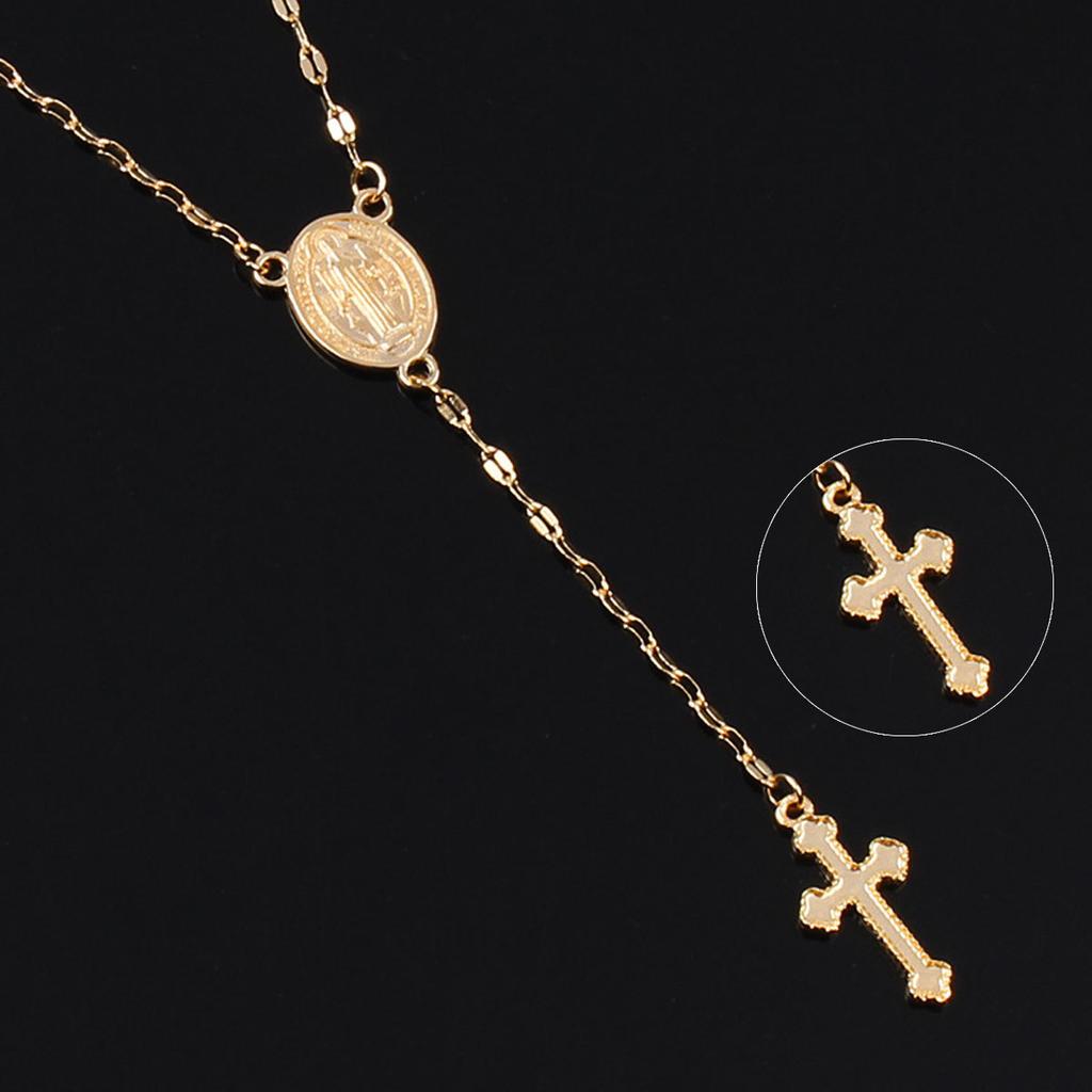 Three-color Cross Virgin Necklace, European and American Women's Popular Pendant Jewelry
