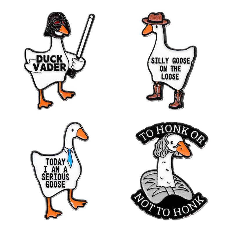 3-6 Stk./Set Tier-Serie Emaille-Anstecknadeln Capybara Frosch Cowboy Ente Killer-Huhn Broschen Reversabzeichen Schmuck Geschenk für Freunde