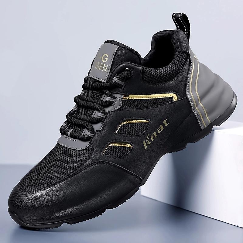 New Classic Genuine Leather Cowhide Mens Shoes Thick Soled Interior Height Increasing Casual Shoes for Youth Soled Sports Shoes