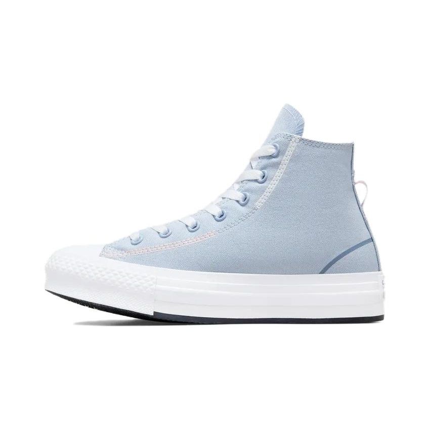 Converse All Star Lift Comfortable Simple Durable Lightweight High Top Canvas Shoes Kids Sneakers Light-Blue A08743C