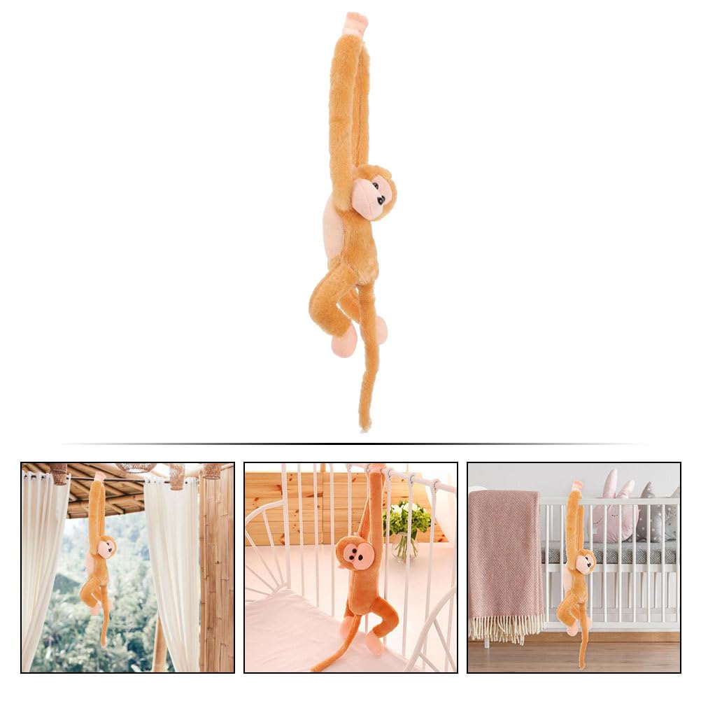 HOMSFOU Monos de Peluche Gibón Decoraciones para Anillas de Cortina, Alzapaños de Cortina de Peluche, Sujetacortinas de Animales, Suministros para Fiesta de Cumpleaños de Monos, Mono Suave