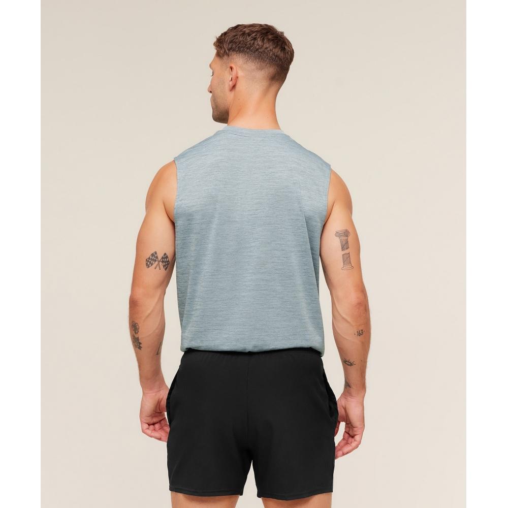 Gymshark Arrival Oversized Tank Smoke Blue Denim Grey A6a5u Ud24