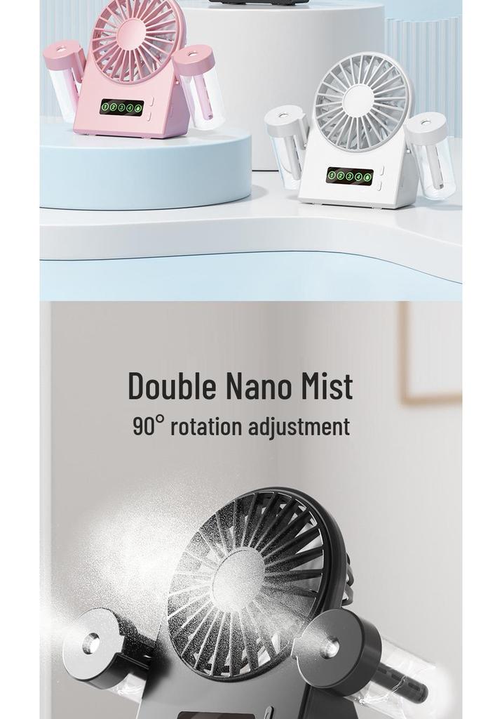 Portable Rechargeable Handheld & Desktop Fan - Neck Hanging Mini Gift Fan for Office Use
