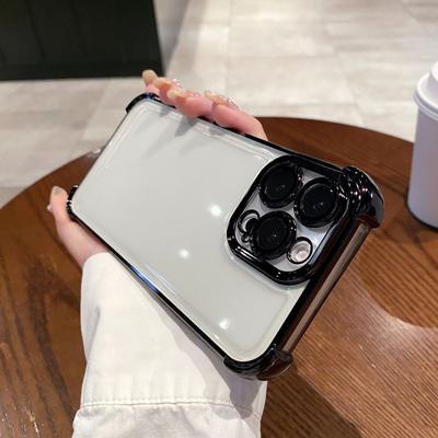Applicable To Apple 16 Mobile Phone Case Full-inclusive Lens Film IPhone 15 Four-corner Anti-fall Electroplating Airbag Soft Shell Protective Cover