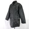 Strathconar Sheepskin Leather Padded Coat Men L Black(USED)