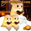 Halloween Cute Ghost Lamp Light Up Halloween Ornament Lovely Ghost Figurine Light for Bedroom Study Room Reader Night Light