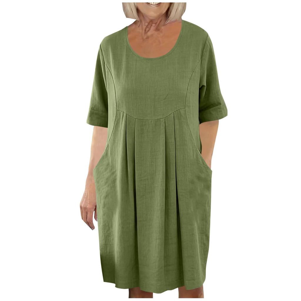 Modisches, lässiges Damenkleid in verschiedenen Farben