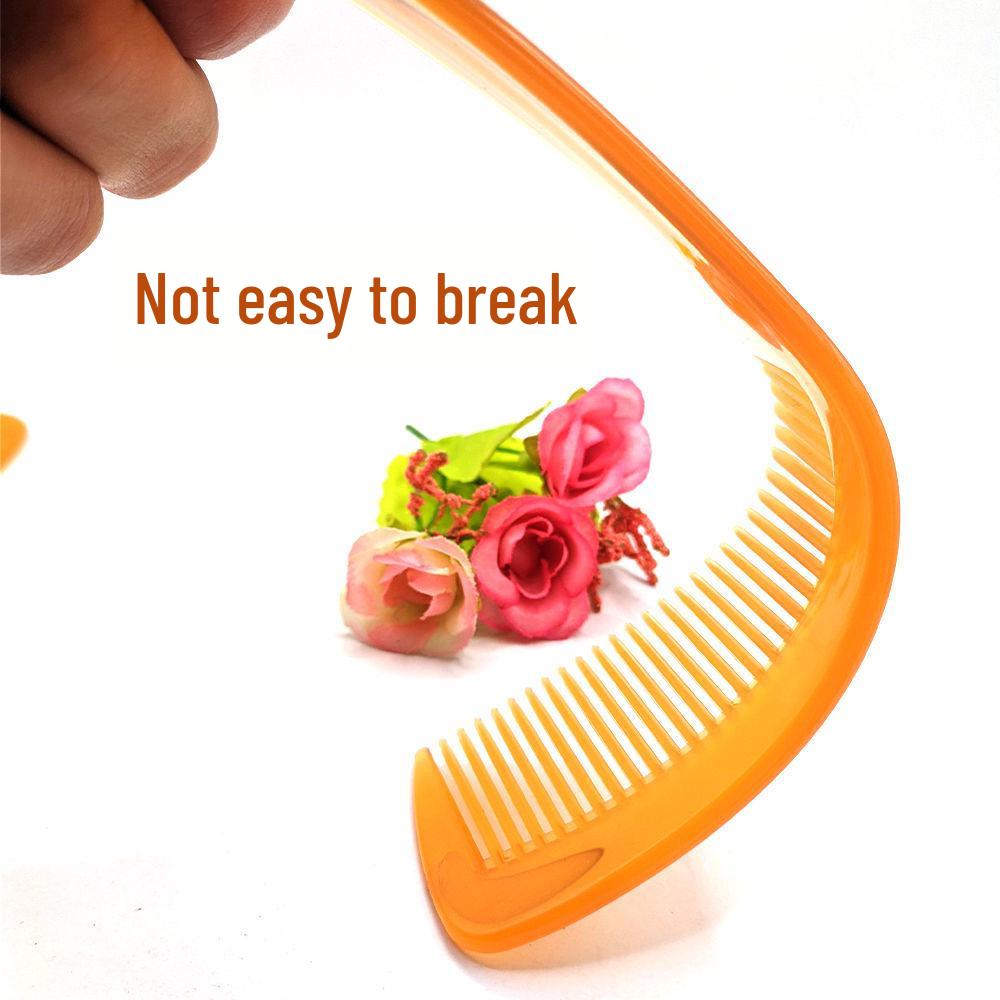 Durable Large Ox Tendon Comb - Sturdy, No-Shed Plastic Comb for Women, Straight Hair