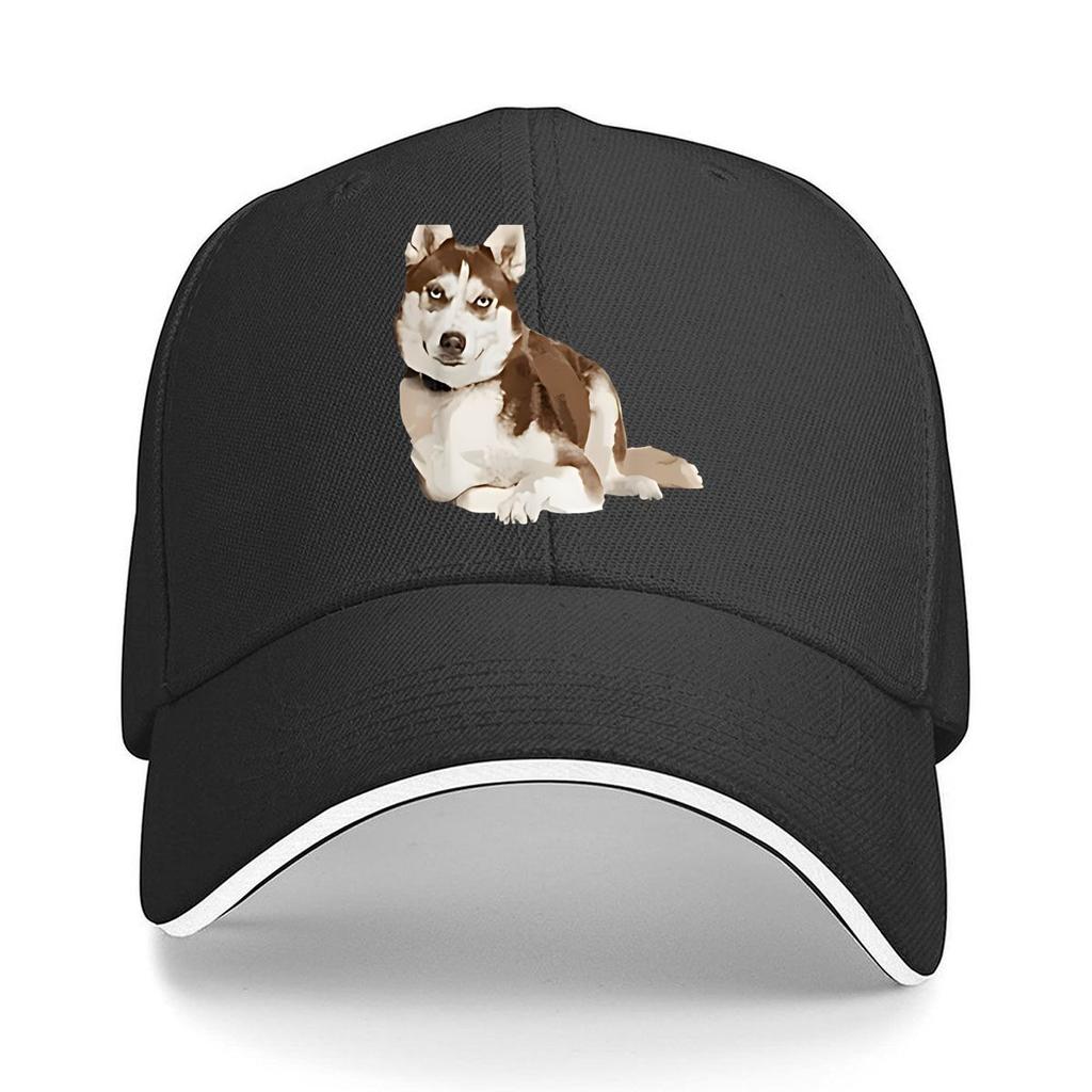 Vibrant Husky Art Print Home Decor Hip Hop hat Fashion Outdoor Sports Sandwich Baseball Cap