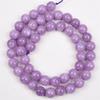 Lila-violette Chalcedon-Runde Perlen zur Schmuckherstellung – Lose Perlen für Armbänder und Halsketten
