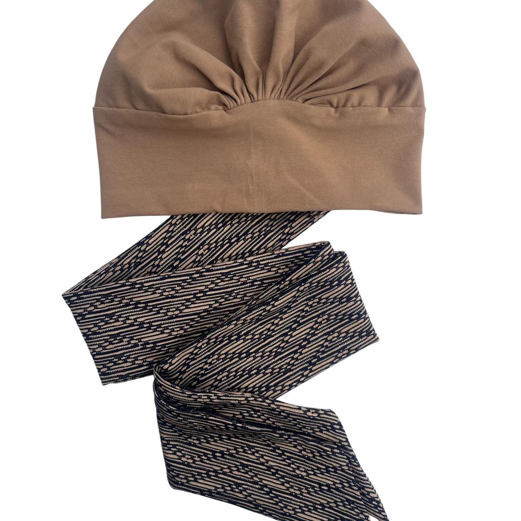 Lena Nude530 Damen Turban Baumwoll Kopftuch Auch Nach Chemotherapie