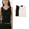 MD Summer Women's Clothing Minimalist Style Elegant Commute Style Comfortable Cotton Swing Collar Sleeveless T-shirt Top 6867532