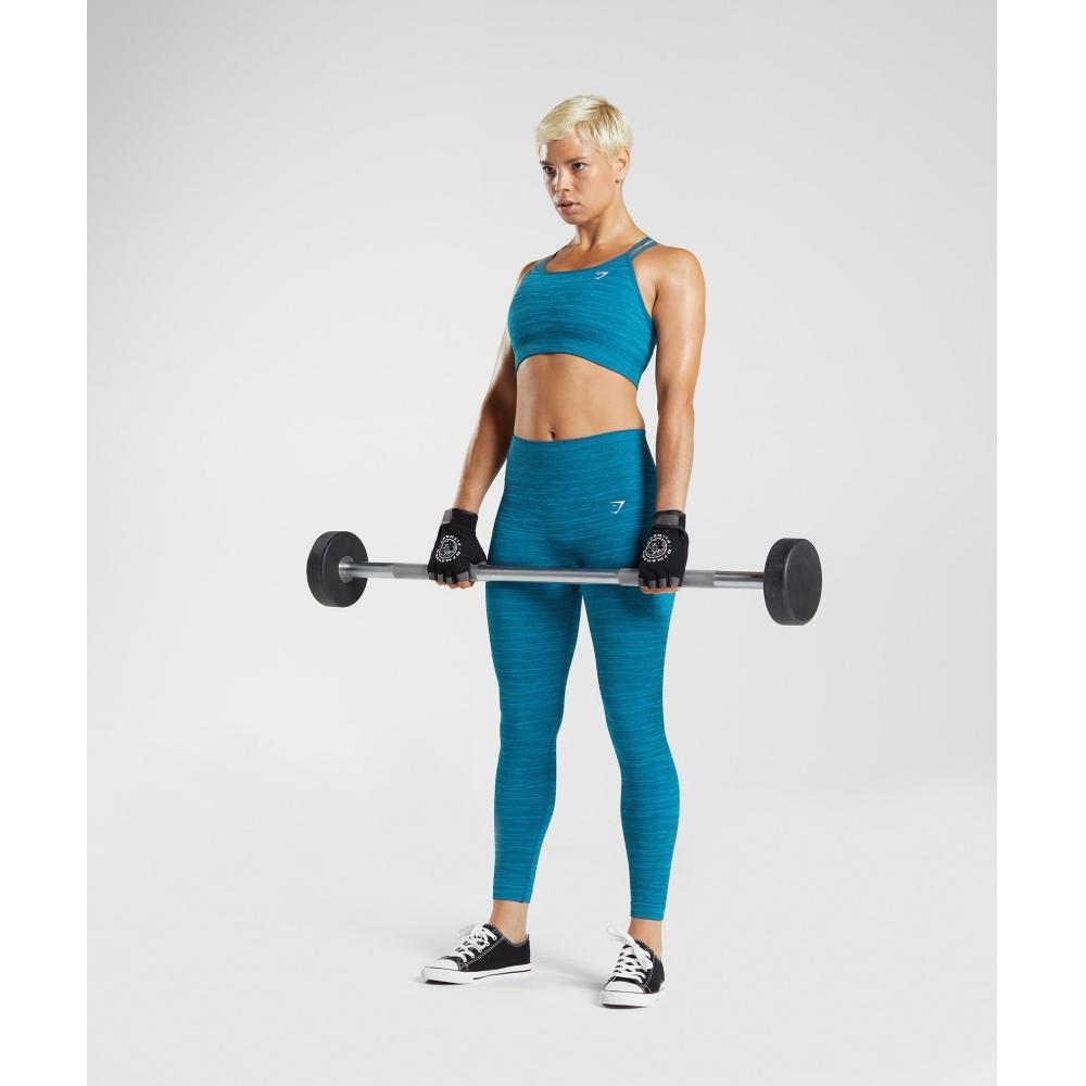 GymShark Adapt Marl Seamless Leggings Atlantic Blue Shark Blue B3a5z Ubss