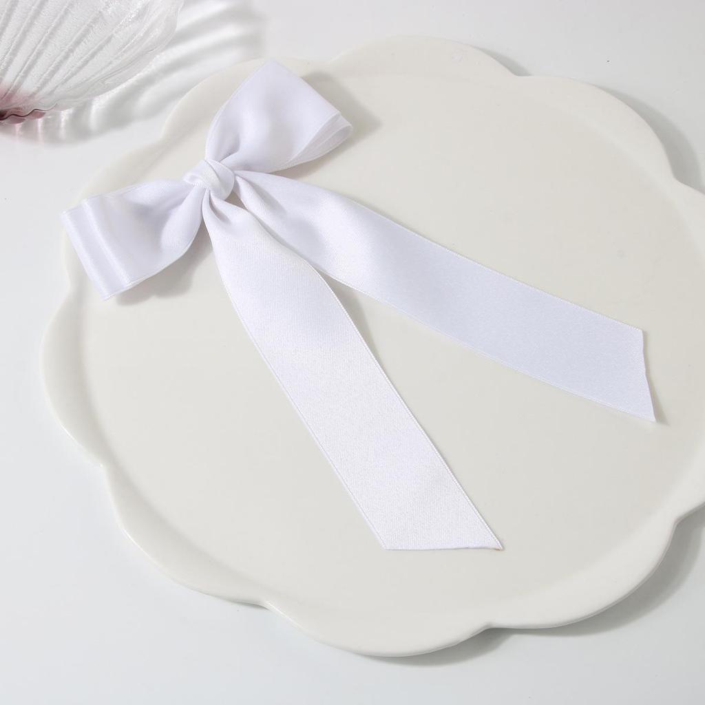 Ballet Style 4cm Bow Duckbill Hair Clip - Sweet Ribbon Hair Accessory