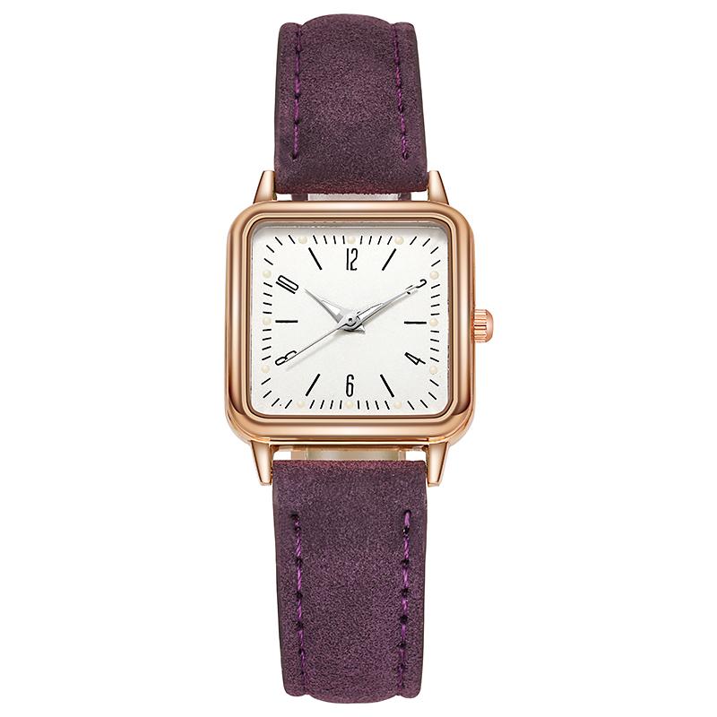Women Watches Fashion Square Arabic Dial Quartz Watch Casual Leather Strap Ladies Wristwatches Clock Gift Reloj Mujer