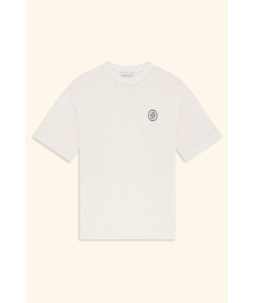 DROLE DE MONSIEUR Maille D Ajouree Knit T-Shirt Maille Ajouree D Miroir D0Wam26203Whm