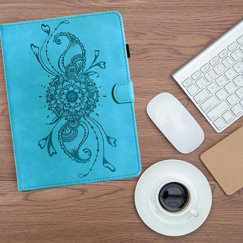 For Amazon Kindle Paperwhite 6 (2024) Case Mandala Imprinted Leather Tablet Cover with Card Slots