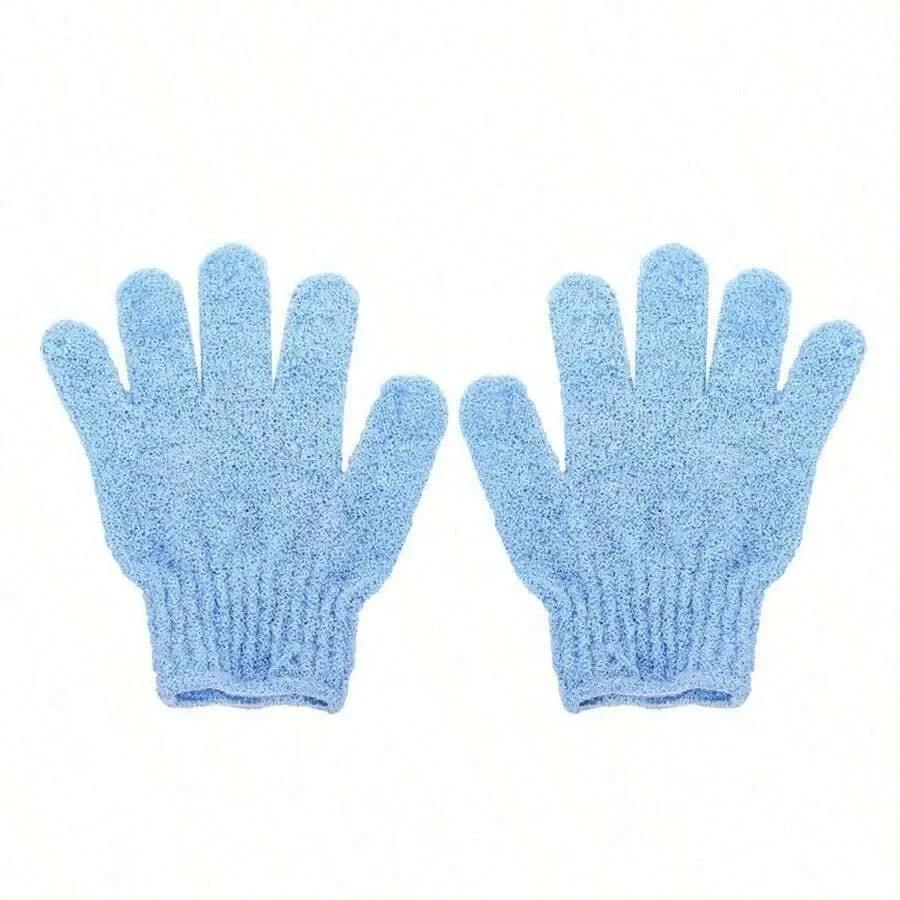 Five Fingers Bath Gloves Reversible Exfoliating Shower Body Scrub Gloves Cleansing Tools Bath Towel Bath Products Back Scrub
