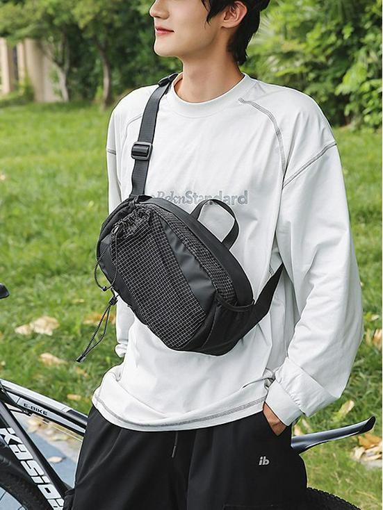 2025 Plaid Nylon Crossbody Bag - Versatile, Lightweight & Unisex for Casual Sports