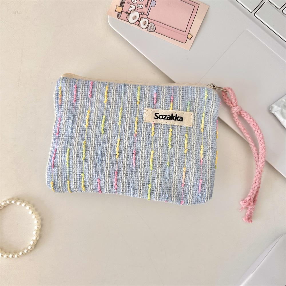 Cute Small Cosmetic Bag for Student - Portable Makeup, Lipstick, and Earphone Storage