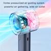 USB Rechargeable Handheld Fan Electric Adjustable Speed Fan 1200mAh Battery Cooling Device with LED Digital Display