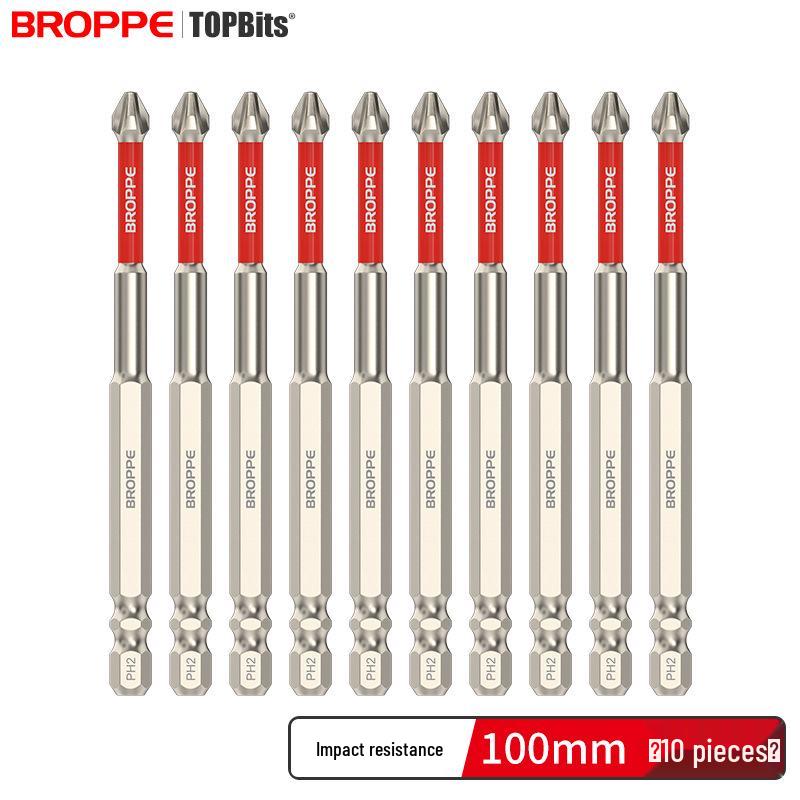 Impact-Resistant Magnetic Phillips Screwdriver Bit Set - High Torque, Non-Slip S2 for Electric Drills.