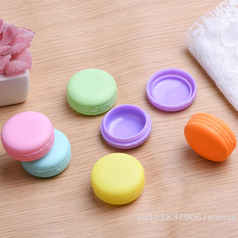 5Pc 10g Macaron Cream Jar,PP Plastic Lotion Cream Box Bottle,Cosmetic Foundation Cream Pill Storage Box,Travel Portable Makeup