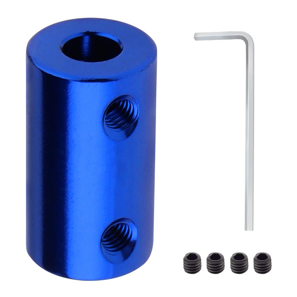 Aluminum Alloy Blue 25mm 1 Inch Rigid Coupling Set for 3D Printer RC Robot Car Model DIY Encoder with Screws Hex Wrench