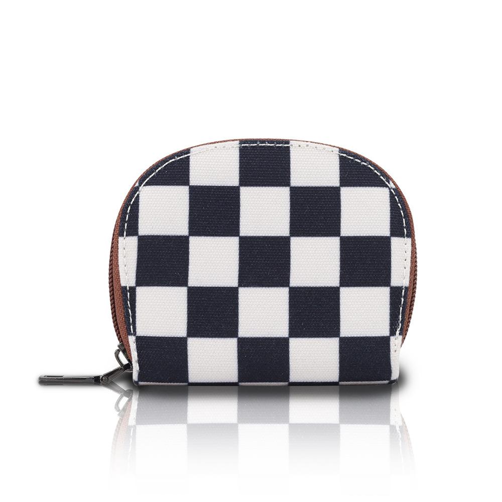 

Простая и элегантная сумка-ракушка, клетчатый картхолдер в форме ракушки, кошелек унисекс