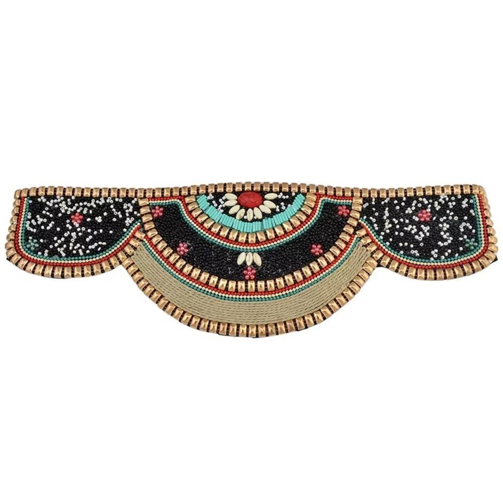 Adjustable Bohemian Women Belt Shining Ethnic Beaded Waistband  Body Jewelry for Holiday