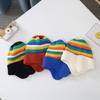Autumn and Winter Children's Thermal Hat Rainbow Color Cute Baby Hat Infant Ear Protection Warm Knitted Pullover Hat