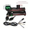 Green Screen Half-Handlebar Lock & Cruise Voltage Display Throttle Grip for Electric Scooter