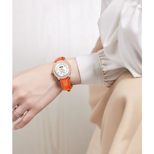 BINLUN Leather Watch Strap, Quick Release, Multiple Colors, Stylish Replacement Strap, Soft and Breathable, Unisex (12mm, Orange)