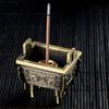 Chinese Square Tripod Incense Burners Cone Coil Stick Holder Base Home Decor
