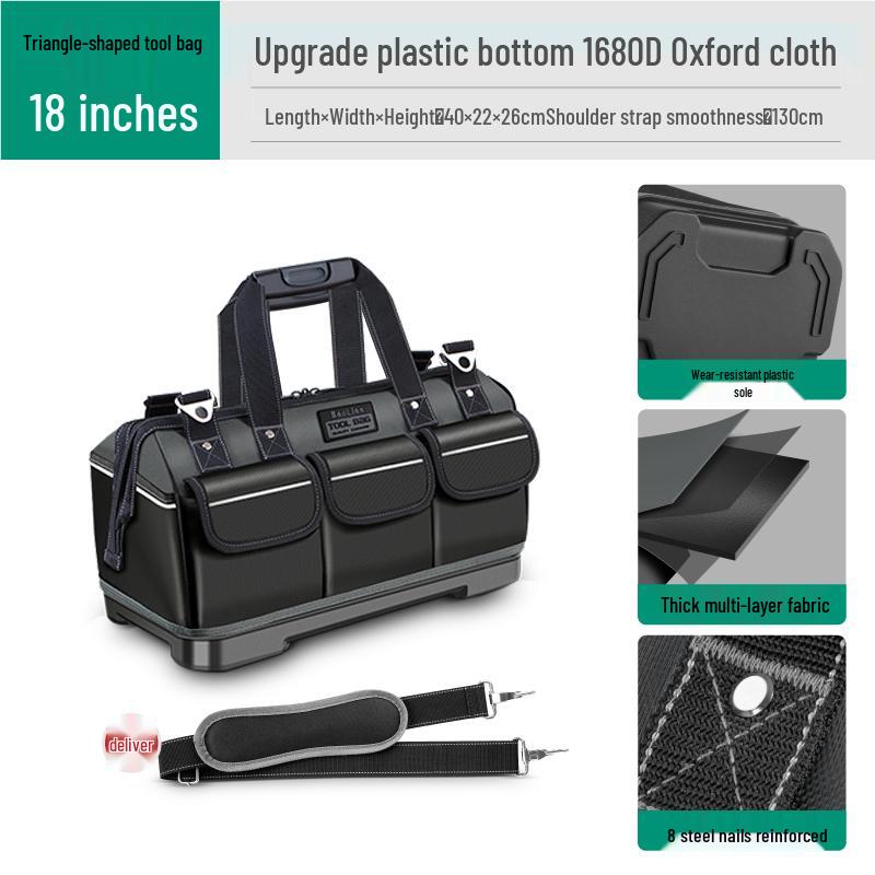 Bolsa Duradera Multifuncional Portátil para Herramientas de Carpintería: Solución de Almacenamiento para Electricistas y Reparación en Lona Espesa