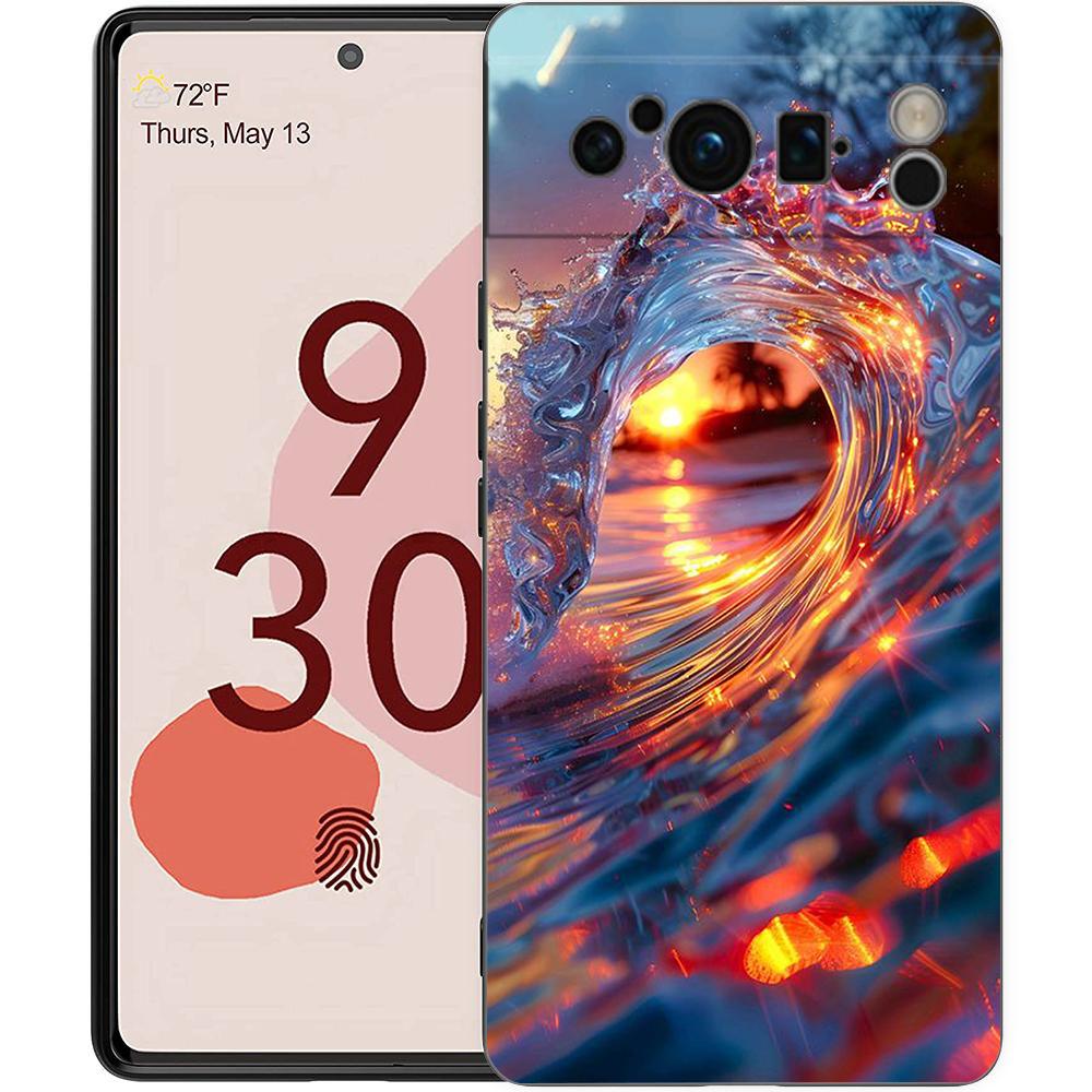 Blue Sea Ocean Waves Phone Case For Google Pixel 9 8 9A 8A 7 7A 6 Pro XL 6A 5G Black Soft Back Luxury TPU Cover