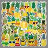 50 Pineapple Fruit Stickers for Scooter, Luggage, Laptop, Car, Motorcycle, and Stationery Decoration