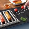 Stainless Steel Sausage Roller Rack with Comfort Handle Hot Dog Roller Grill Rack Portable Sausage Grills Holder