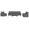VidaXL Ensemble de canapés 3 pcs gris foncé tissu, canapé, siège de canapé, canapé relax, canapé confort, fauteuil de 3278288