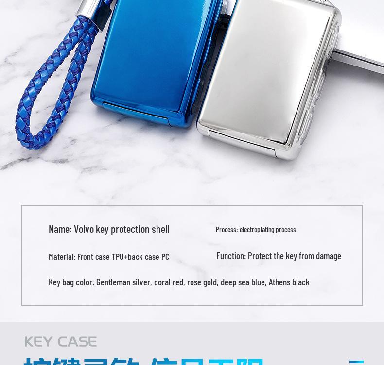 Volvo Key Fob Cover for S90, V90, XC90, XC60, XC40, S60 - Unisex Car Key Shell