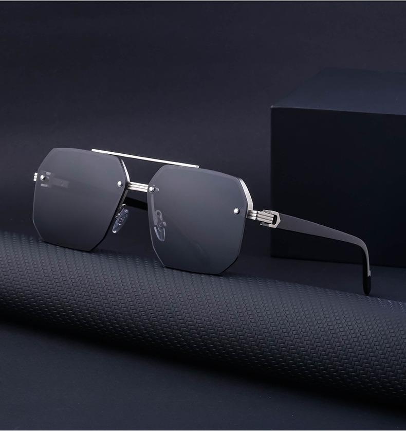 1PC high-end European and American half frame glasses fashionable sunglasses for men and women UV resistant