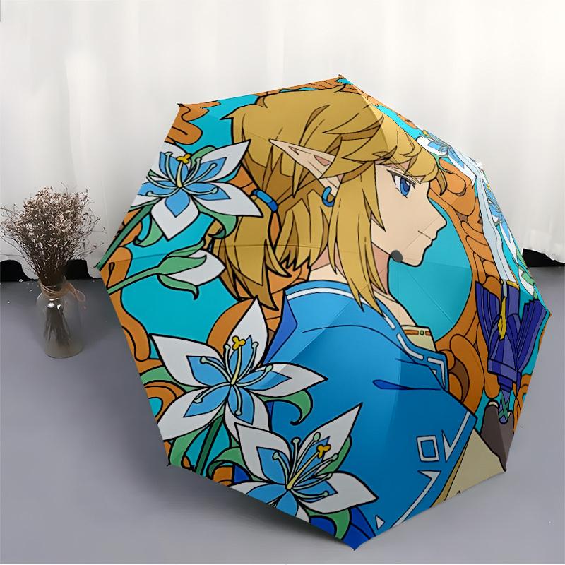 1pc THE LEGEND OF ZELDA Design Automatic Open/Close Umbrella - Compact Travel Umbrella, Perfect Gift for Friends -Intricate Design Umbrella Yy250811